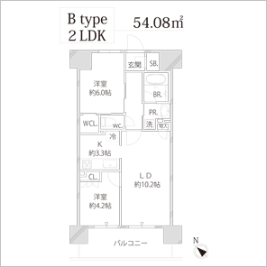 BLESS宮崎台（ブレス宮崎台）間取りBタイプ