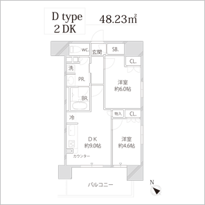 BLESS宮崎台（ブレス宮崎台）間取りDタイプ